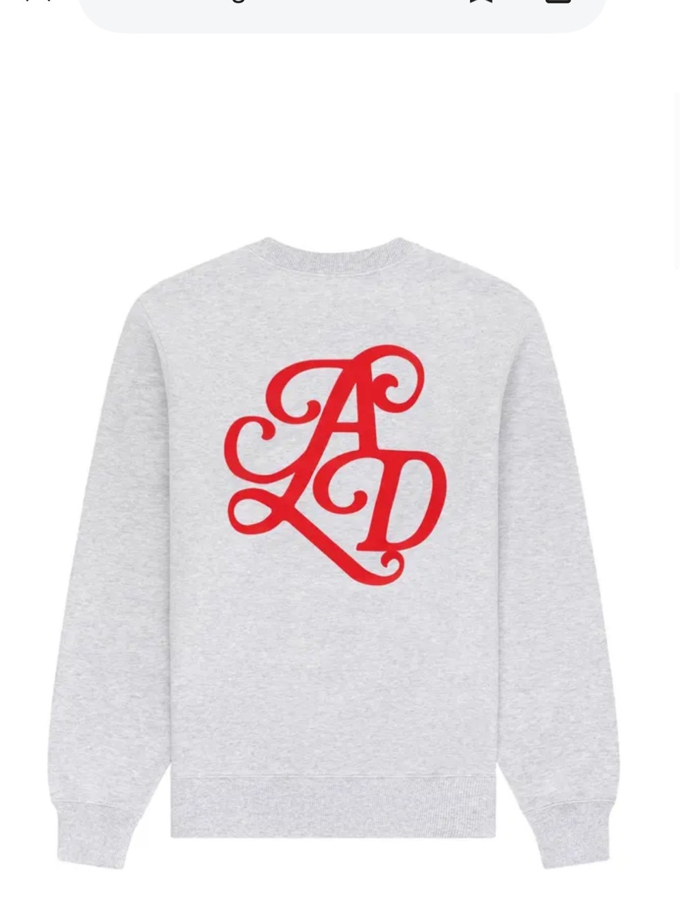 HTF Aime Leon Dore Light Gray Crewneck Sweatshirt Red Chest Logo NWOT